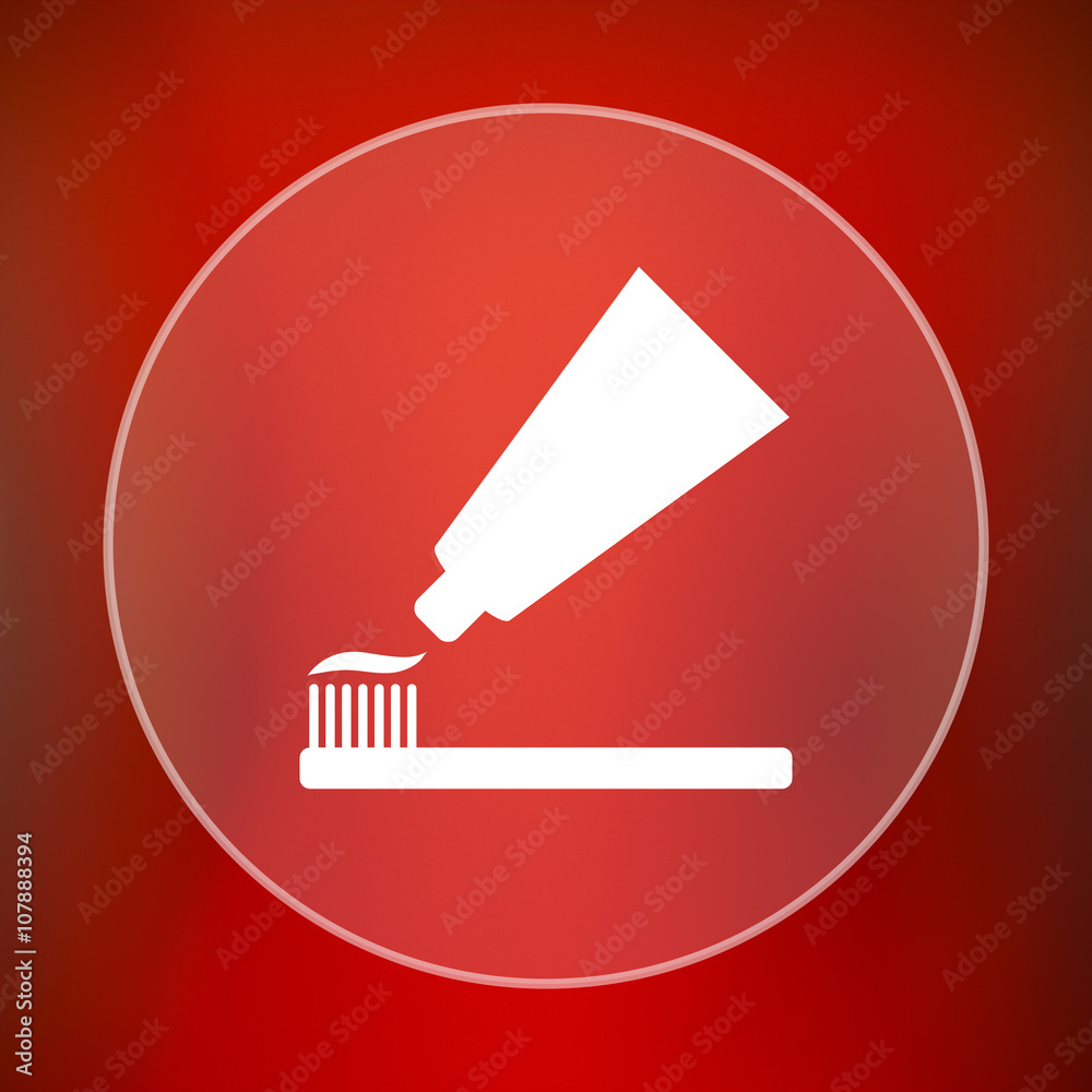 Tooth paste and brush icon Tooth paste and brush icon