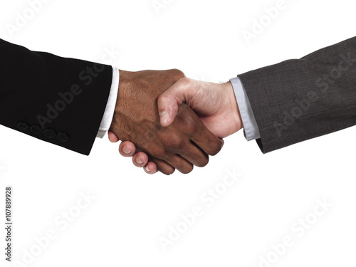close-up of business, but shaking hands. © Dan Kosmayer