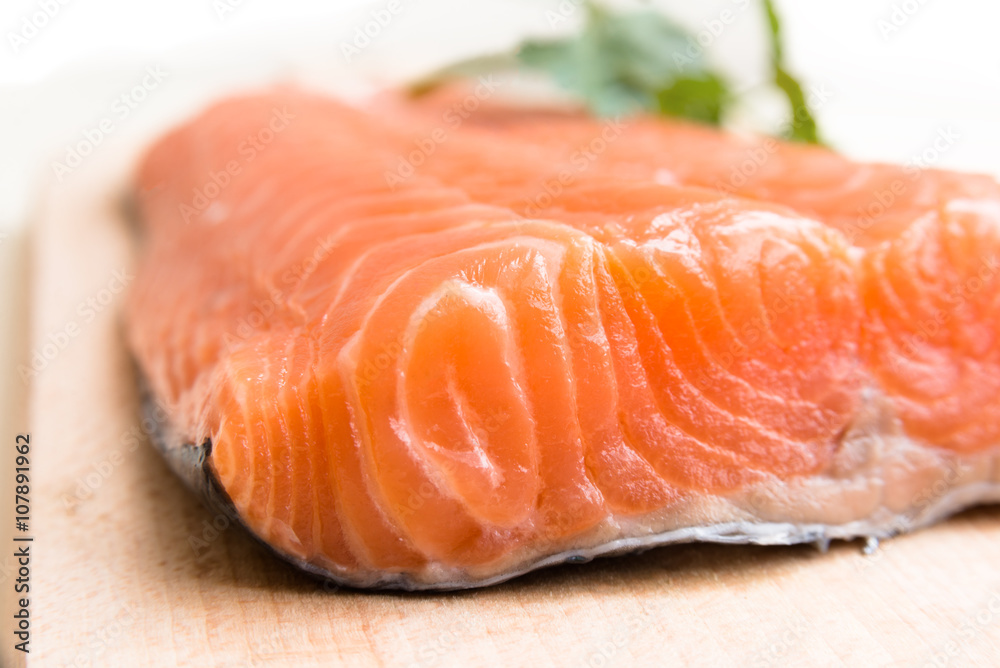 Fresh salmon meat