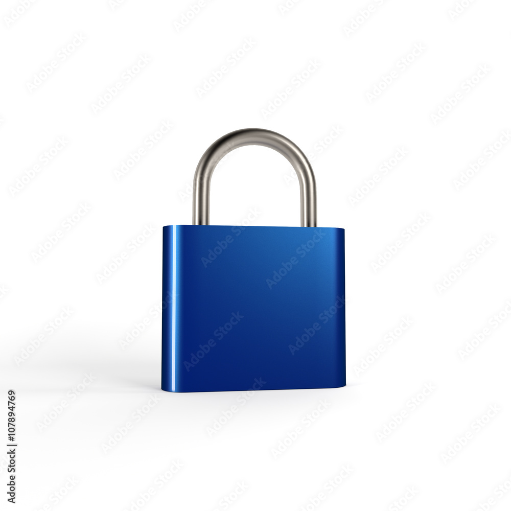 Padlock on a white background. 3D illustration. Padlock on a white background. 3D illustration.