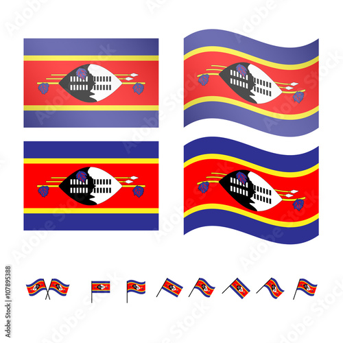 Swaziland Flags EPS 10