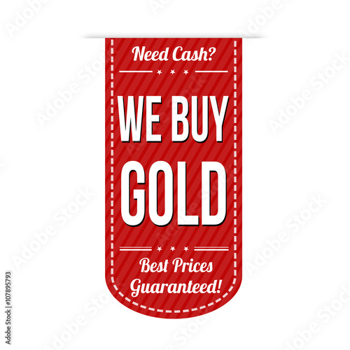 We buy gold banner design