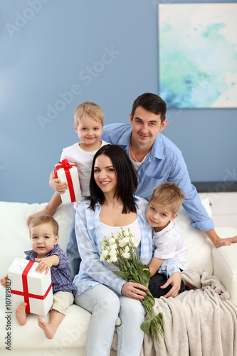 Family concept. Father with...