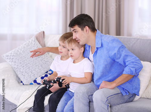 Family concept. Father with...