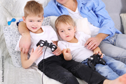 Family concept. Father with...