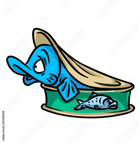Fish conservation cartoon illustration isolated image photo