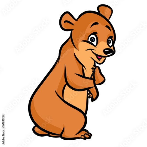 Good brown bear cartoon illustration   image animal character  