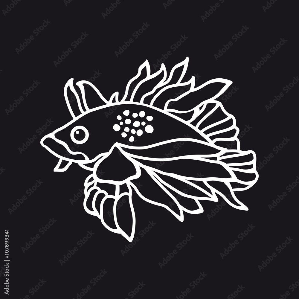 Fototapeta premium Fish. Fish Icon