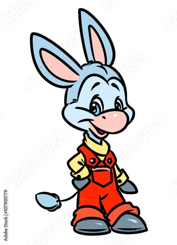 Character little donkey cartoon illustration image animal 