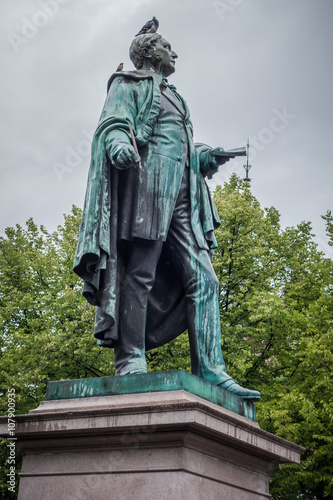 Photography Bronze monument of Henrik Wergeland. Oslo, Norway