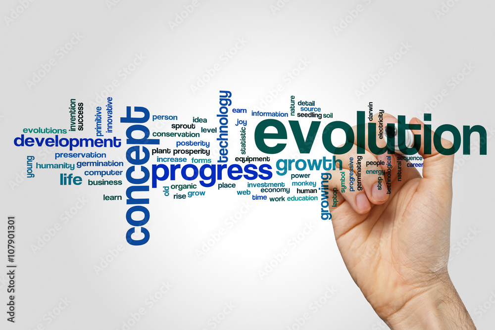 Evolution word cloud concept Evolution word cloud concept