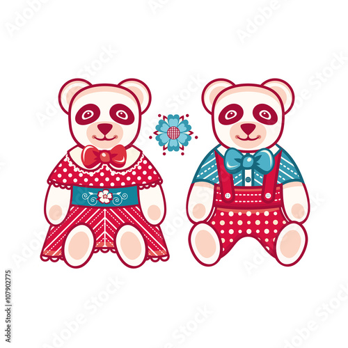 Fototapeta Naklejka Na Ścianę i Meble -  Cute panda. 