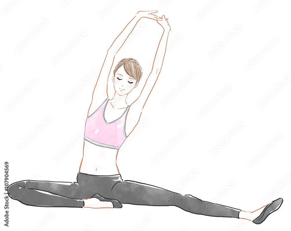 ストレッチをする女性 Stock イラスト Adobe Stock ストレッチをする女性 Stock イラスト Adobe Stock