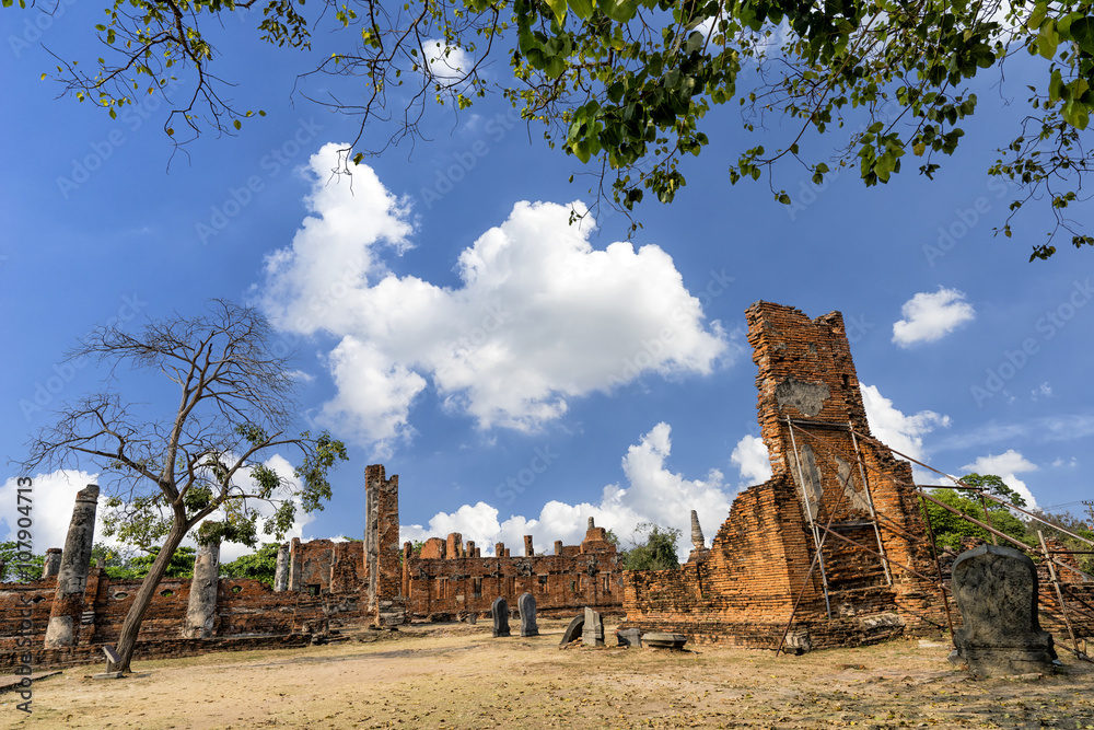 Obraz premium World Heritage Site at Wat Phra Si Sanphet. Ayutthaya, Thailand.