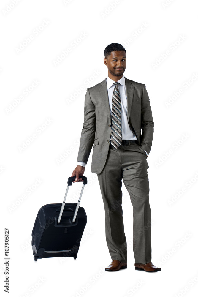 businessman with a trolley bag