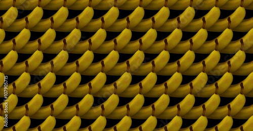 seamless pattern of bananas in front of a black background