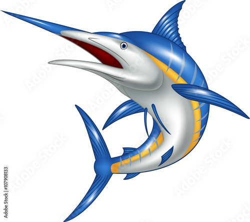 Marlin fish cartoon