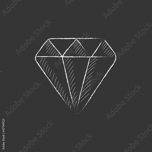Diamond. Drawn in chalk icon.