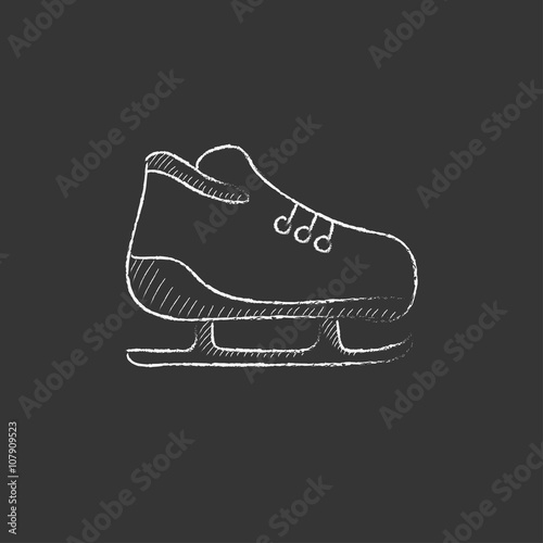 Skate. Drawn in chalk icon.