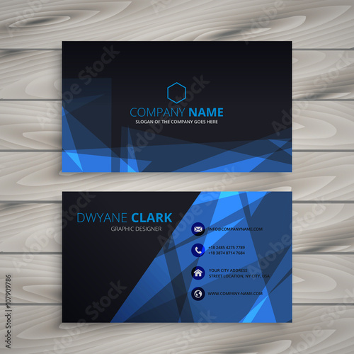 abstract dark business card