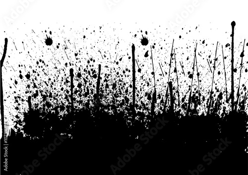 abstract splatter painted  black color background. illustration
