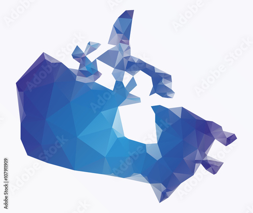 Polygonal map of Canada