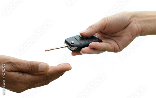Giving car key