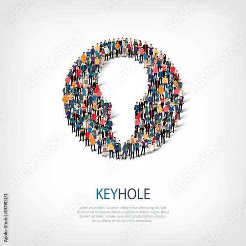 keyhole people sign