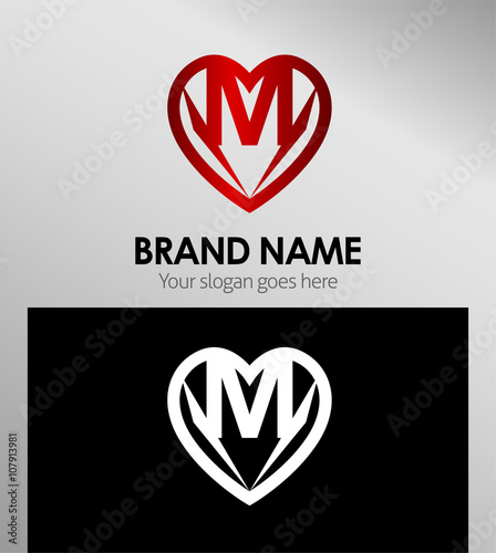 Letter M logo icon design template elements
