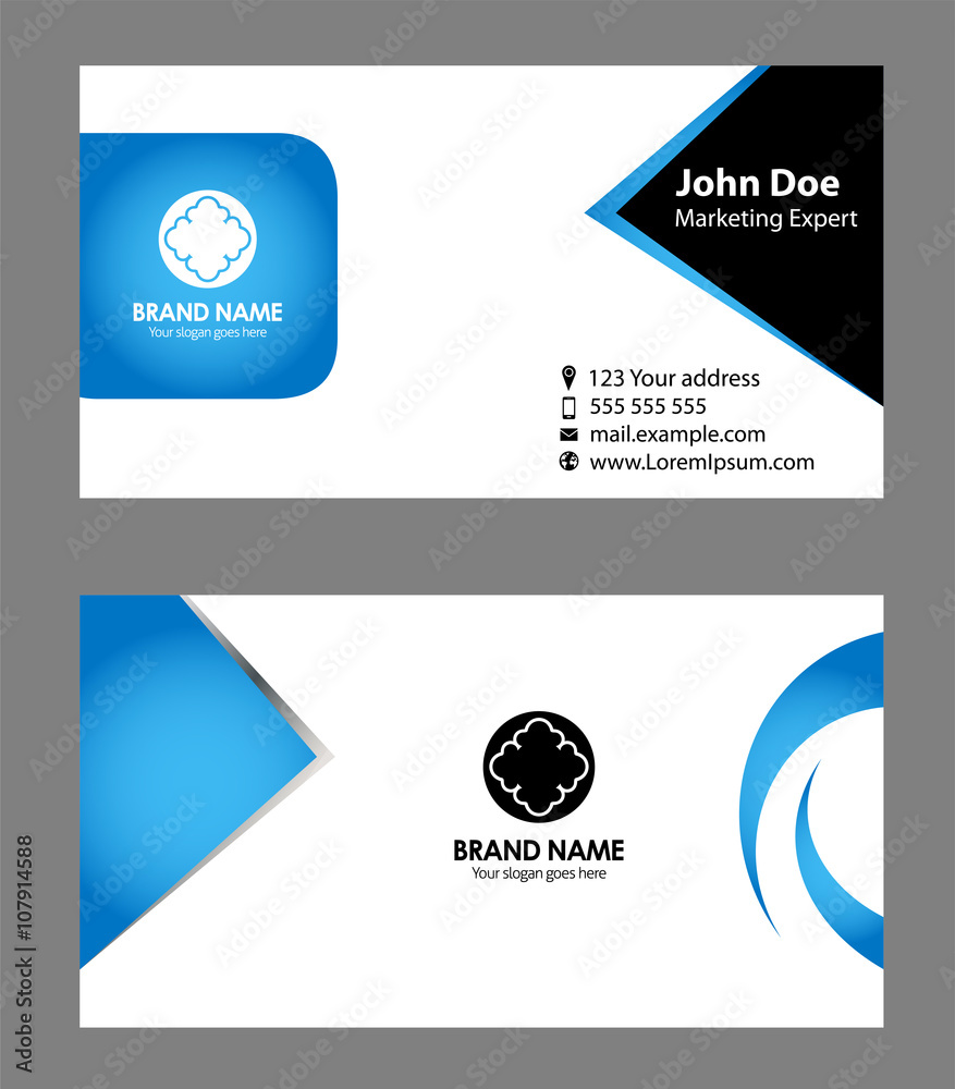 Obraz premium Blue business card 