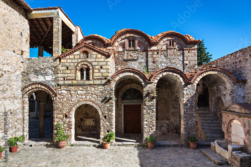 Byzantine church in Mystras, Greece © stockbksts