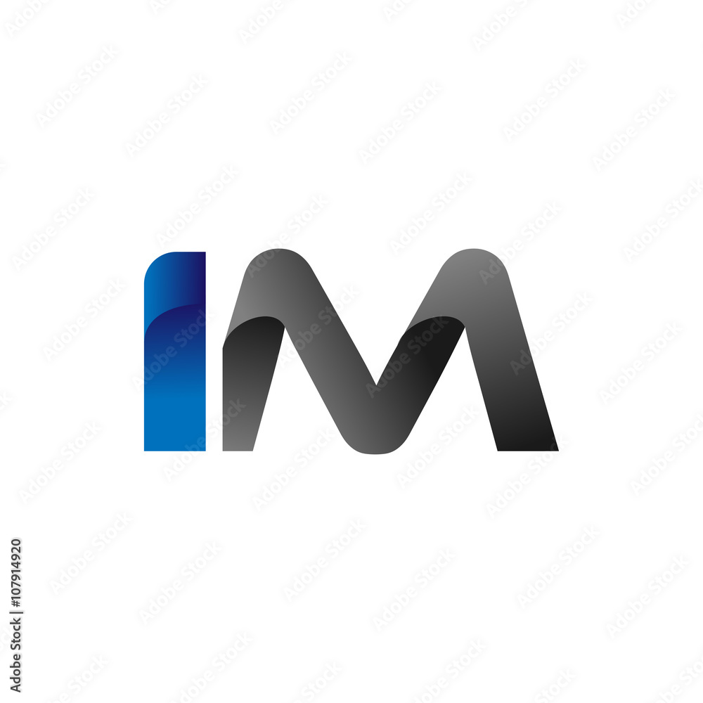 Modern Simple Initial Logo Vector Blue Grey im Modern Simple Initial Logo Vector Blue Grey im
