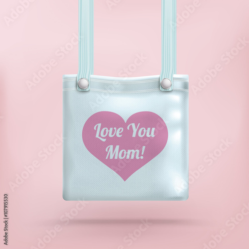 Purse Bag Pink Background Heart Love Mom