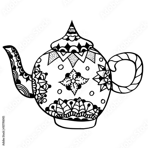 Teapot isolated vector