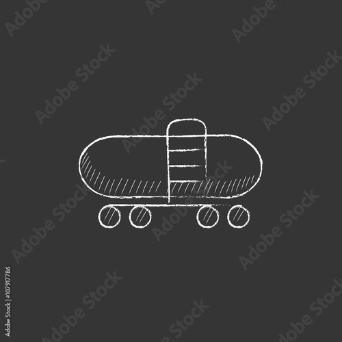 Railway cistern. Drawn in chalk icon.