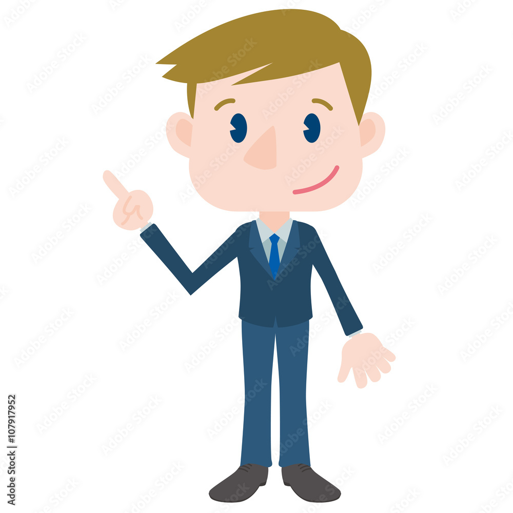 blond young man cartoon character pointing hand sign clip art Stock Vector  | Adobe Stock