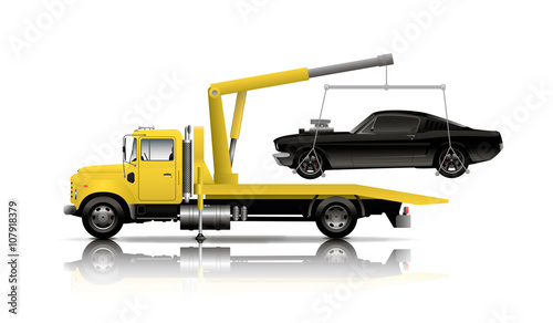 YELLOW TOW TRUCK