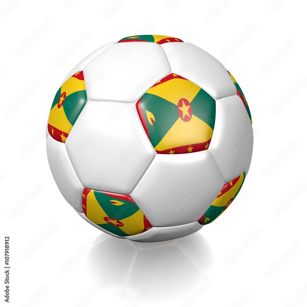 Football soccer ball with a national flag texture Football soccer ball with a national flag texture