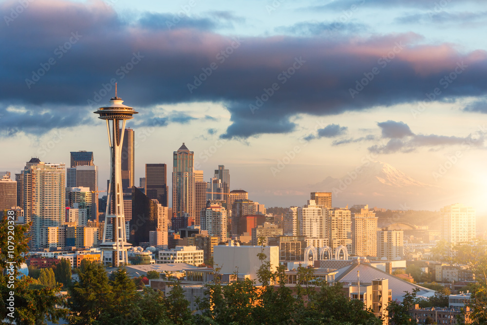 Fototapeta premium panoramę Seattle