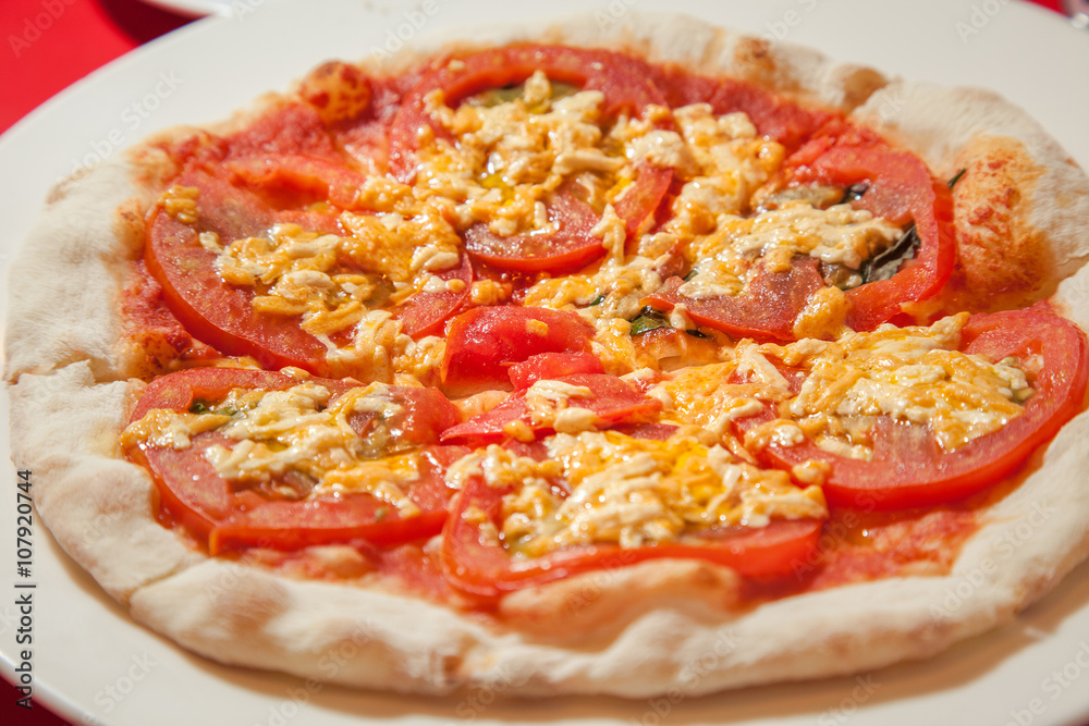 Vegan Whole Grain Vegetables and Tomato Pizza Vegan Whole Grain Vegetables and Tomato Pizza