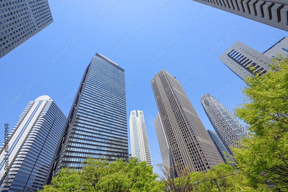 High-rise buildings of fine weather - Shinjuku, Tokyo, Japan
