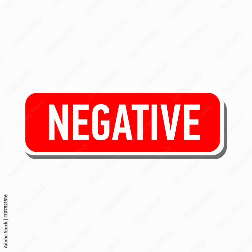 Negative red button icon, simple style Negative red button icon, simple style