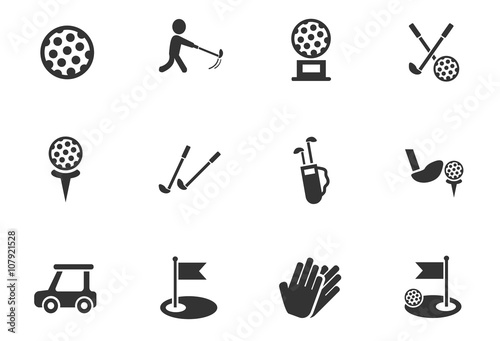 golf icon set