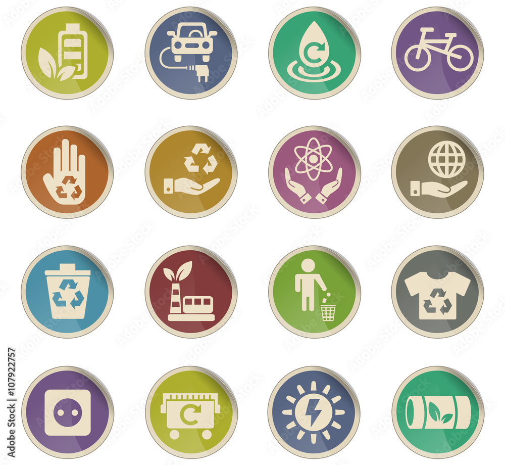 alternative energy icon set