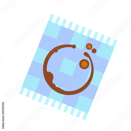 Coffee trace on napkin icon