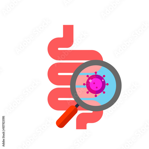 Digestive Tract with Virus Icon