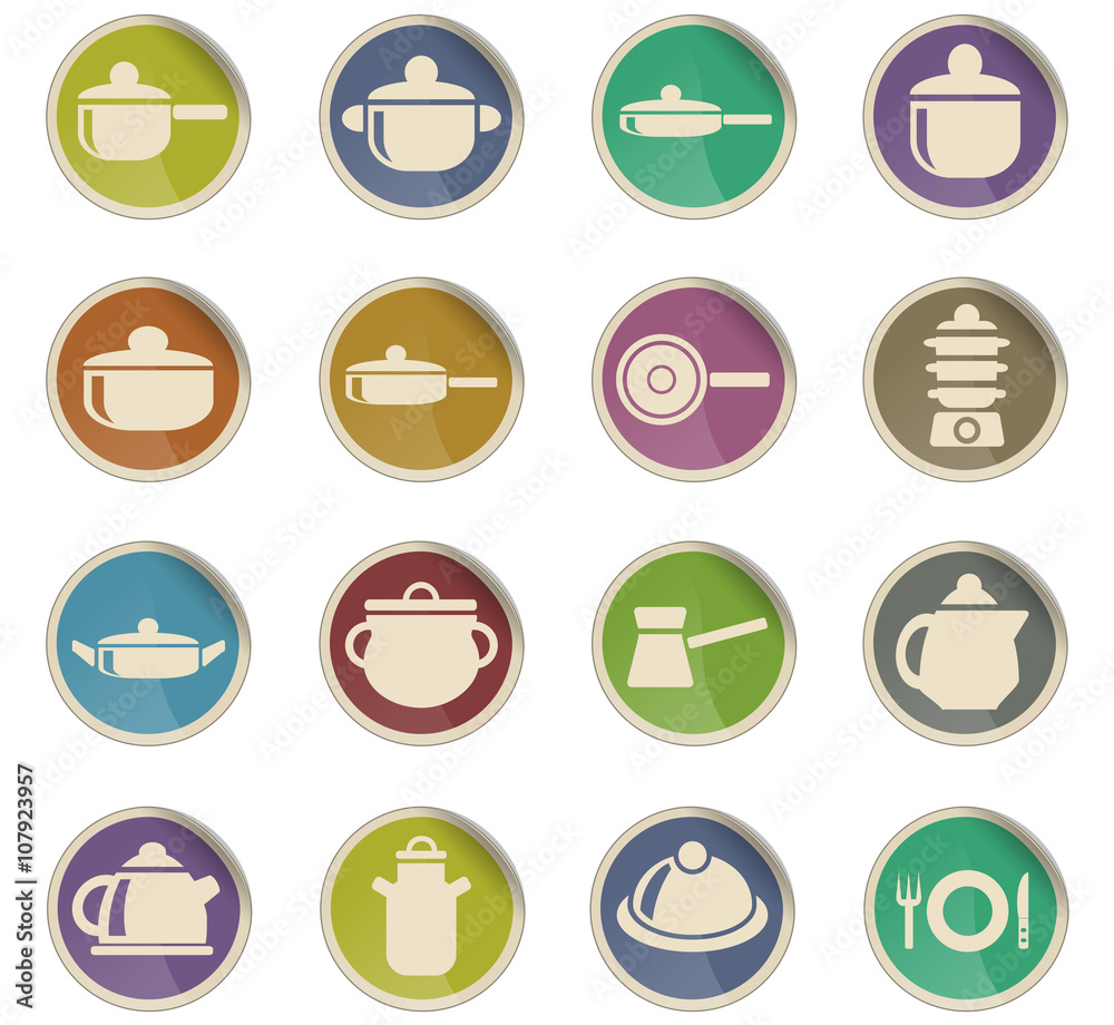Fototapeta premium dishes icon set