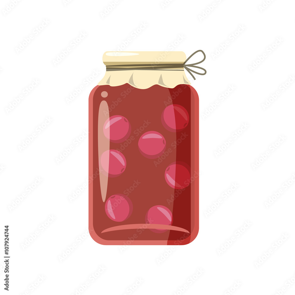 Canned fruit compote or jam icon, cartoon style Canned fruit compote or jam icon, cartoon style
