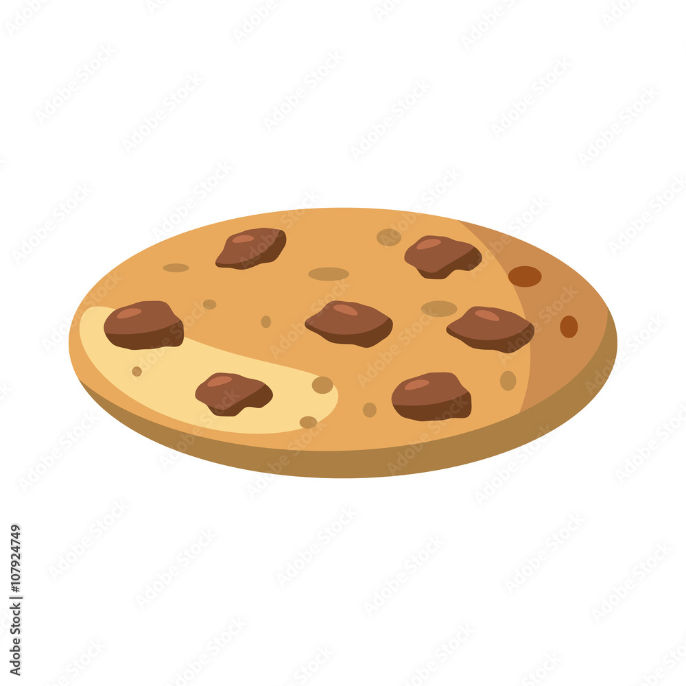 Pie or pizza icon, cartoon style Pie or pizza icon, cartoon style
