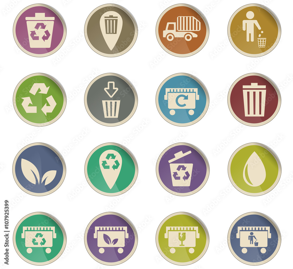 garbage icon set